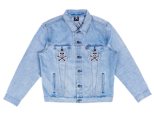 SKULL JACKET "LIGHT BLUE"